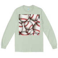 Matcha baseball seamless pattern Long Sleeve Tee - BundleAndBundleShop