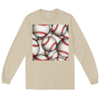 Mushroom baseball seamless pattern Long Sleeve Tee - BundleAndBundleShop