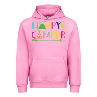 Fuchsia Pink camping arrow camper happy summer camp camping kids 635 Urban Hoodie - baoMotion