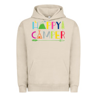 Pigment French Oak camping arrow camper happy summer camp camping kids 635 Urban Hoodie - baoMotion