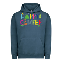 Pigment Midnight Navy camping arrow camper happy summer camp camping kids 635 Urban Hoodie - baoMotion