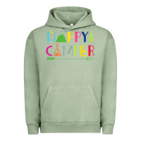 Pigment Oil Green camping arrow camper happy summer camp camping kids 635 Urban Hoodie - baoMotion