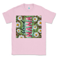 Bubblegum Pink Blessed mama with daisy and leopard Classic Tee - RanaPortraitStore