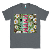 Charcoal Heather Blessed mama with daisy and leopard Classic Tee - RanaPortraitStore