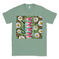 Sage Blessed mama with daisy and leopard Classic Tee - RanaPortraitStore