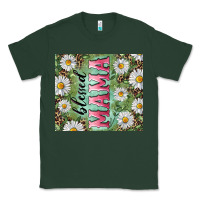 Sports Green Blessed mama with daisy and leopard Classic Tee - RanaPortraitStore
