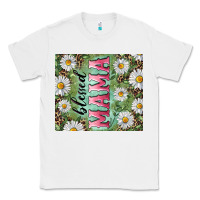 White Blessed mama with daisy and leopard Classic Tee - RanaPortraitStore
