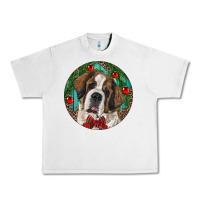 Lunar Rock Christmas St. Bernard Urban Heavy Tee - RanaPortraitStore