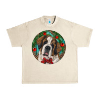 Sandshell Christmas St. Bernard Urban Heavy Tee - RanaPortraitStore