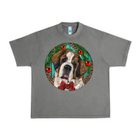 Tornado Christmas St. Bernard Urban Heavy Tee - RanaPortraitStore