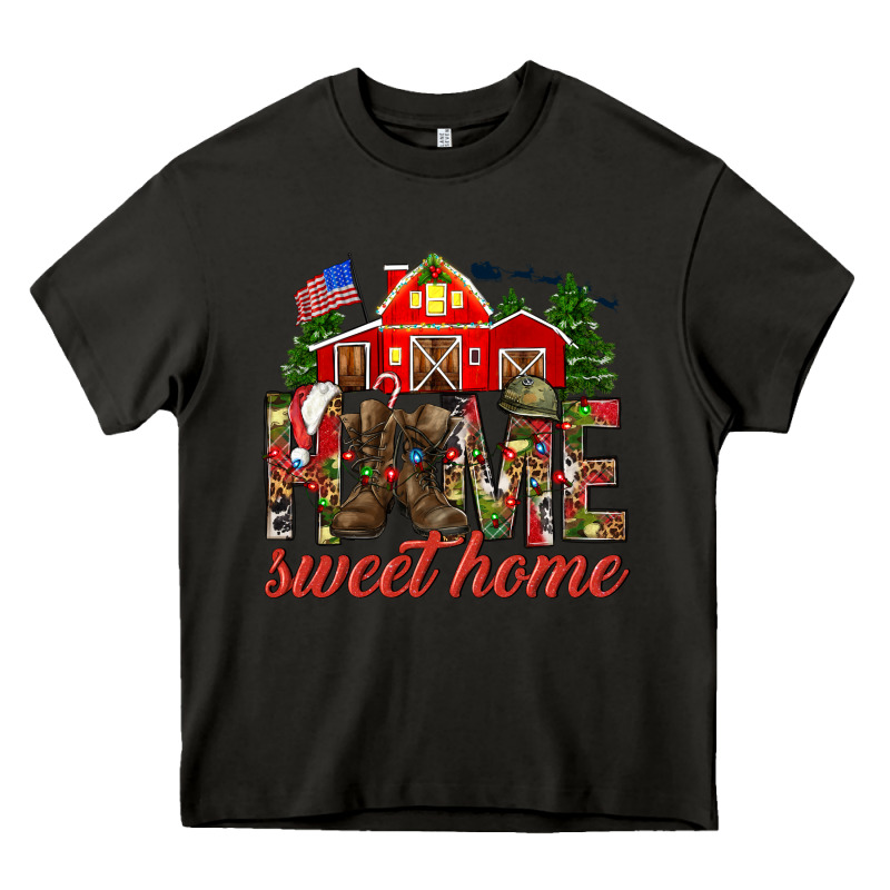 Army Christmas Home Sweet Home Heavy Core Tee by HowdyJamesFarm | Teevron