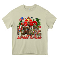 Mossy Army Christmas Home Sweet Home Heavy Core Tee - HowdyJamesFarm