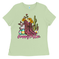 Matcha Happy Easter western Easter Day Ladies Tee - CowGirlArtShop