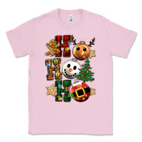 Bubblegum Pink ho ho ho christmas Classic Tee - CowGirlArtShop
