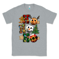 Heather Grey ho ho ho christmas Classic Tee - CowGirlArtShop