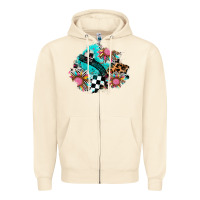 Sandshell race sunflower patches Zipper Hoodie - AdoDesignShop