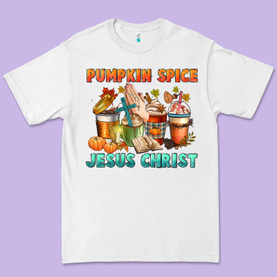 Pumpkin Spice And Jesus Christ Premium Tee Designed By Cowgirlartshop