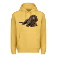 Antique Gold Sussex Spaniels llustrations Premium Hoodie - LillyAllenDesigns