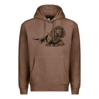 Chestnut Sussex Spaniels llustrations Premium Hoodie - LillyAllenDesigns