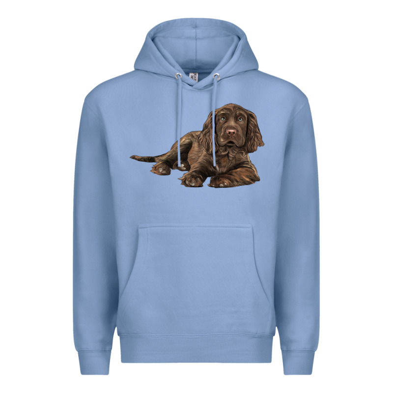 Sussex Spaniels Llustrations Premium Hoodie by LillyAllenDesigns | Teevron