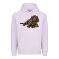Lilac Sussex Spaniels llustrations Premium Hoodie - LillyAllenDesigns