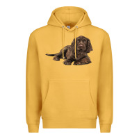 Mustard Sussex Spaniels llustrations Premium Hoodie - LillyAllenDesigns