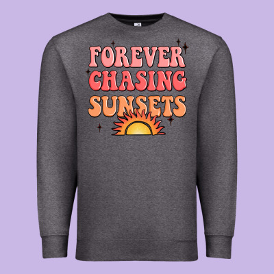 Forever Chasing Sunsets Premium Sweatshirt Designed By Jahusdesignshop