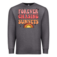 Charcoal Heather forever chasing sunsets Premium Sweatshirt - JahusDesignShop