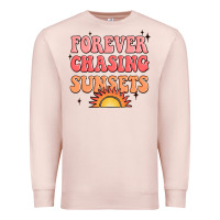 Pale Pink forever chasing sunsets Premium Sweatshirt - JahusDesignShop
