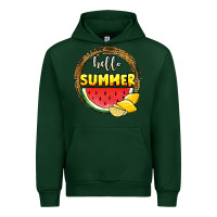 Forest Green hello summer watermelon Urban Hoodie - JahusDesignShop