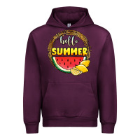 Mauve Wine hello summer watermelon Urban Hoodie - JahusDesignShop