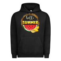 Pigment Black hello summer watermelon Urban Hoodie - JahusDesignShop