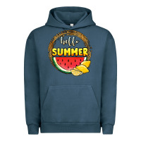 Pigment Midnight Navy hello summer watermelon Urban Hoodie - JahusDesignShop