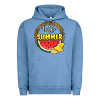 Pigment Pebble Blue hello summer watermelon Urban Hoodie - JahusDesignShop