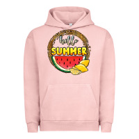 Pigment Salmon hello summer watermelon Urban Hoodie - JahusDesignShop
