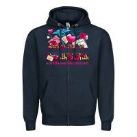 Navy valentines day cna certified nursing assistant Zipper Hoodie - AdoDesignShop