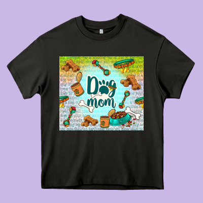 Dog Mom Heavy Core Tee Designed By Tumblerdesignbyshophia