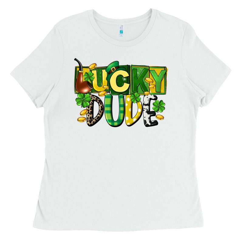 Lucky Dude  St. Patrick's Day Ladies Tee by CowGirlArtShop | Teevron
