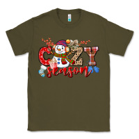 Army Green cozy season snowman Classic Tee - CowGirlArtShop