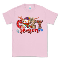 Bubblegum Pink cozy season snowman Classic Tee - CowGirlArtShop