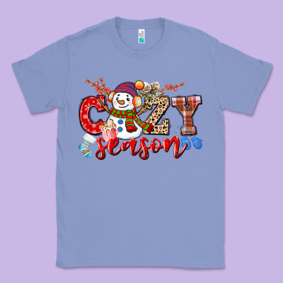Cozy Season Snowman Classic Tee Designed By Cowgirlartshop