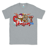Heather Grey cozy season snowman Classic Tee - CowGirlArtShop