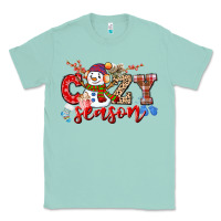 Seafoam cozy season snowman Classic Tee - CowGirlArtShop