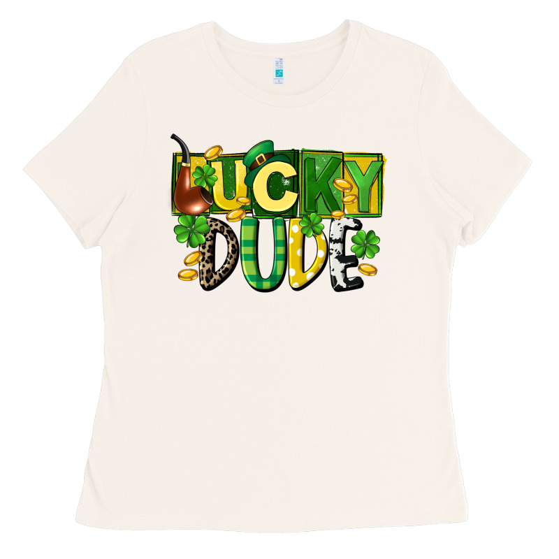 Lucky Dude  St. Patrick's Day Ladies Tee by CowGirlArtShop | Teevron