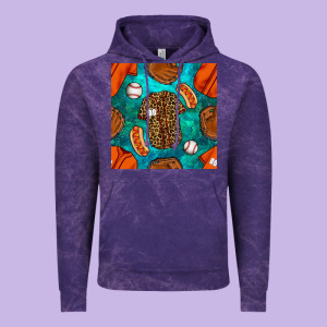 Baseball Leopard Uniform And Hotdog With Gemstone Seamless Pattern Vintage Hoodie Designed By Bundleandbundleshop