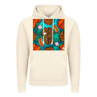 Vintage Artic baseball leopard uniform and hotdog with gemstone seamless pattern Vintage Hoodie - BundleAndBundleShop