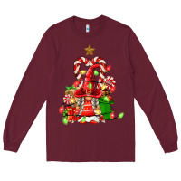 Burgundy christmas  gnomes Long Sleeve Tee - FaDigitalArtStudio