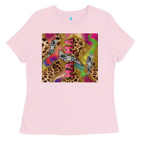 Bubblegum Pink Colorful leopard lightning bolt tumbler mother's Ladies Tee - HowdyJamesFarm