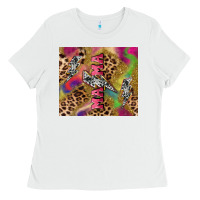 White Colorful leopard lightning bolt tumbler mother's Ladies Tee - HowdyJamesFarm
