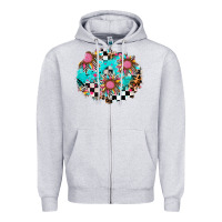 Heather Grey race sunflower patches Zipper Hoodie - AdoDesignShop